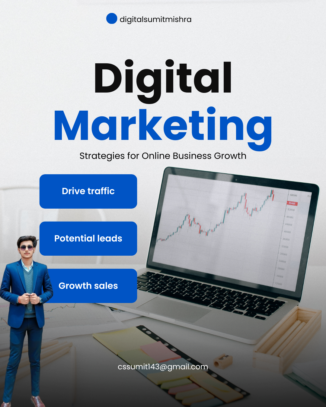 White and Blue Professional Digital Marketing Instagram Post (1)